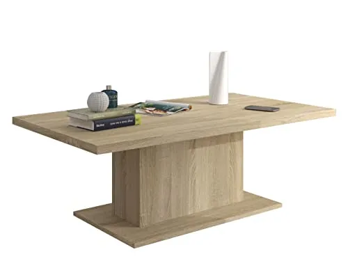 MIRJAN24 Couchtisch Wakana - Stilvoller Kaffeetisch in Sonoma Eiche - Eleganter Couchtisch Wakana für Ihr Wohnzimmer, Maße: 110x60x43 cm, mit stabiler ABS-Tischplatte und rutschfesten Füßen, ideal für gemütliche Abende.