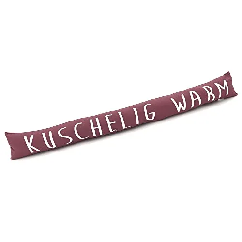 heimtexland ® Zugluftstopper Windstopper Fenster Kissen Türdichtung Fensterdichtung dekorativ Bedruckt mit 46% Sandfüllung OPTIMALE ABDICHTUNG Deko Geschenk Fensterkissen Typ378 Kuschelig Warm