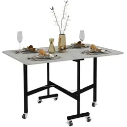 Klapptisch für 4-6 Personen mit Rollen