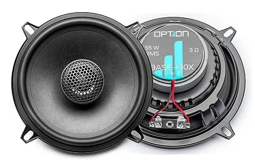 Option BASE-130X - 2-Wege 13cm Koaxial Lautsprecher-System - 3 Ohm, 86dB, 55 Watt RMS - 1 Paar Auto Lautsprecher