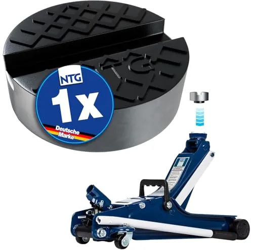 NTG Gummiauflage für 2 to Wagenheber für Verschiedene Modelle mit Extra Aufnahme auf der Rückseite, sicherer Halt Power PAD Wagenhebergummi Auflage Wagenheber Jack pad (Mit Aufnahme 1 Stück)
