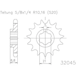 ESJOT Kettenritzel, 14 Zähne