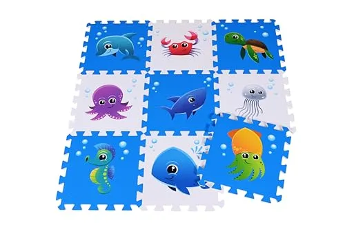Knorrtoys 21024 - Puzzlematte - „Meereswelt“/ 9-TLG./ 30 cm