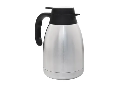 HAC24 Isolierkanne Thermoskanne Kaffeekanne Teekanne Thermo Kaffee Tee Kanne, 1,5 l, (1-St), Edelstahl Einhandautomatik