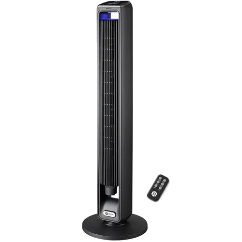 Turmventilator mit Fernbedienung 106cm – Leiser Säulenventilator - Ventilatoren: 106 cm hoher Turmventilator mit Fernbedienung, leise im Betrieb und ideal für jeden Raum. Genießen Sie erfrischende Brise und Komfort dank praktischer Timer-Funktion.