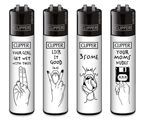 Clipper Feuerzeug 4er Set: (Adult #1)