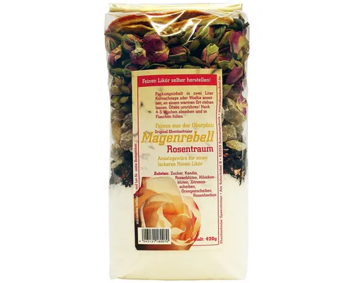 Biller Gewürz, Magenrebell Rosentraum Likör Ansatzmischung für Kräuterlikör 420g