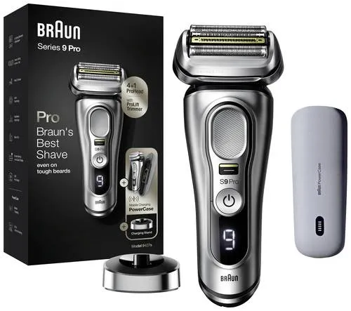 Series 9 Pro - 9427s Rasierer, silber - Hochwertiger Nass- und Trockenrasierer mit 60 Minuten Akkulaufzeit, vollständig abwaschbar für eine einfache Reinigung und optimale Pflege.