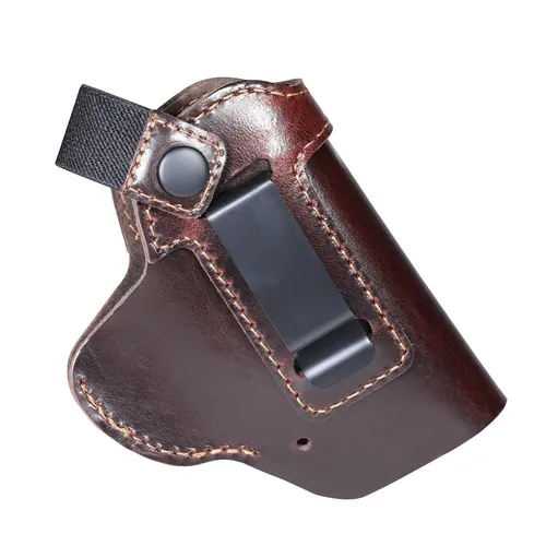 Pistolenholster aus Leder Verdeckte Pistolentasche mit Bund Taktische Braun
