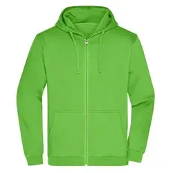 Herren Basic Kapuzen-Sweatjacke JN756 in grün von James & Nicholson