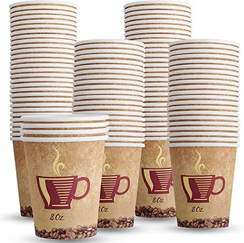 MaxxCore® Kaffeebecher To Go Pappe 230ml 50er Pack - Cappuccinotassen Pappbecher Einweg für Kaffee & Tee - Einwegbecher für Heißgetränke - Recyclebare Papp Becher für Party, Picknick oder Unterwegs