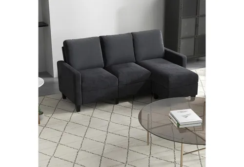 HOMCOM Ecksofa mit Schlaffunktion von HOMCOM