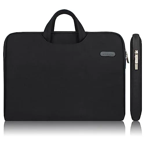 Arvok Laptoptasche 15,6-16 Zoll Notebooktasche Schutzhülle für Uni Arbeit Business, Wasserdicht Laptophülle Notebook Hülle Tasche für Acer/Asus/Dell/Fujitsu/HP/Samsung, Schwarz