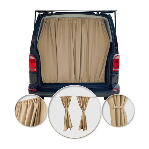 Produktbild Maß Gardinen Sonnenschutz für Peugeot Boxer H2 Heckklappe Vorhänge Beige