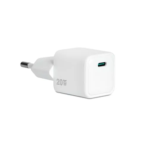 VulTech CC-120PDCUGWH Universal-Ladegerät für Smartphone Tablet 20 W GaN USB-C/Type-C PD3.0 QC3.0 PPS weiß - kompakte Größe