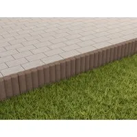 Rundpalisaden-Randstein Braun 50 cm x 25 cm x 6 cm