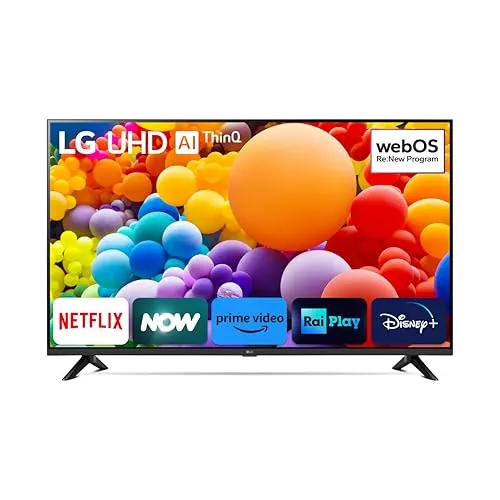 LG UHD 50'' Smart TV 4K, Serie UT73 2024 - HDR10 Pro, Game Optimizer & Alexa - Fernseher mit 4K Auflösung und HDR10 Pro für brillante Bilder. Der α5 Gen7 Prozessor optimiert Inhalte und liefert ein erstklassiges Seherlebnis, ideal für Filme und Gaming.