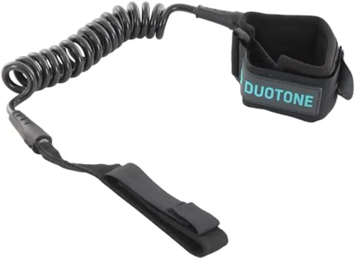 DuoTone Wrist Coiled Leash 2025 Black, M - Leashes fürs Surfen, besonders robust und ideal für sichere Bewegungen beim Surfen.