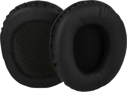 vhbw 2x Ohrpolster kompatibel mit Audio Technica ATH- M20X, M30X, M40X, M50X Kopfhörer Headset, Schaumstoff / Kunststoff Schwarz, Glänzend