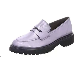 Paul Green Mokassins Damen 31383339363637 Silber 40 EU - Slipper & Loafer aus silbernem Glattleder, zeitlose Eleganz trifft auf modernen Komfort mit flexibler Passform und gepolstertem Lederfußbett für erstklassigen Tragekomfort.