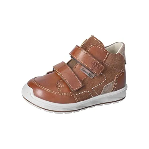 PEPINO Ricosta Jungen Stiefel Zack,Kinder Boots,WMS:Mittel,lose Einlage,Sympatex,Kids,Kinderschuhe,Klettstiefel,Cognac/Kastanie (260),21 EU