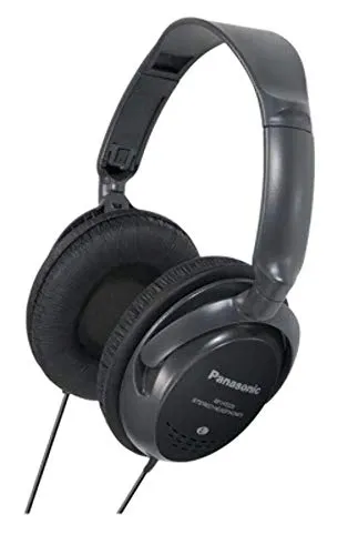 Panasonic Kopfhörer RP-HT225E-K Schwarz - Kopfhörer mit verkabelter Konnektivität, ideal für klaren Sound und hohen Tragekomfort.