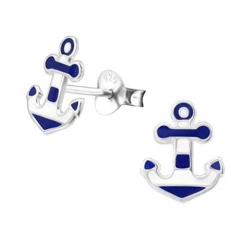 Anker Ohrringe 925 Silber - Kinder Mädchen Damen Maritimer Ohrstecker Schmuck