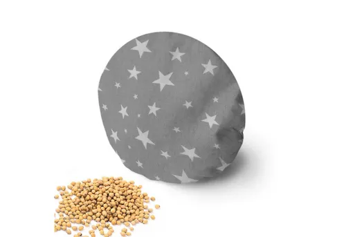 Amilian Kirschkernkissen Mikrowelle - Körnerkissen Nacken Schulter - rund ca. 16 cm, Wärmekissen, Kältekissen, Körnerkissen für die Mikrowelle, Nacken, Schulter, Bein und Bauch.