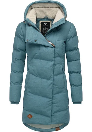 Ragwear Wintermantel Pavla – Modischer Winterparka mit Teddyfutter und Kapuze in Blau/Grau 6XL - Stylischer Wintermantel mit atmungsaktiven und wasserdichten Eigenschaften. Ideal für kalte Tage, bietet Komfort und Schutz. Maschinenwaschbar und pflegeleicht.