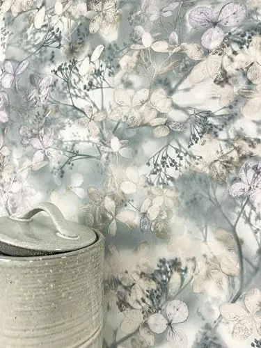 Newroom Vliestapete Murimi Grey - Floral Tapete für stilvolle Räume - Tapeten in Grau mit romantischem Blumen-Design, ideal für Wohnzimmer und Küche. Wasser- und dampfbeständig sowie hochwaschbeständig - perfekt für jede Wand!
