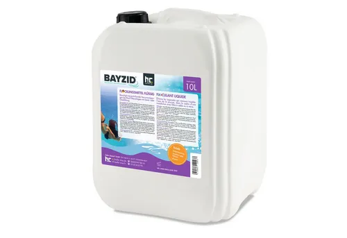 Höfer Chemie 1 x 10 L Pool Flockungsmittel flüssig - Anti-Trübmittel & Enzyme - hocheffektiv für kristallklares Poolwasser, einfach anzuwenden und ideal für Sandfilteranlagen.