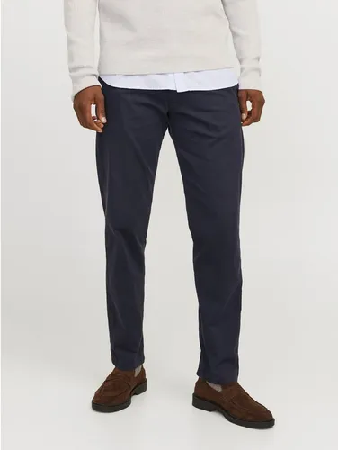 Jack & Jones Herren Chinohose JPSTKANE BARRET Relaxed Fit Blau - Wanderhosen mit normalem Bund, ideal für Freizeit und Arbeit, bequemer Relaxed Fit für perfekten Sitz und Bewegungsfreiheit.
