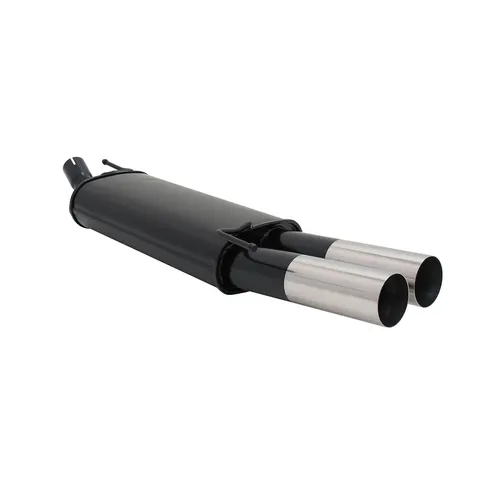 Novus Sportauspuff für Opel Corsa D 2x76mm RL-Design - Schalldämpfer mit sportlichem Design, verbessert den Klang und die Leistung Ihres Fahrzeugs für ein dynamisches Fahrerlebnis.