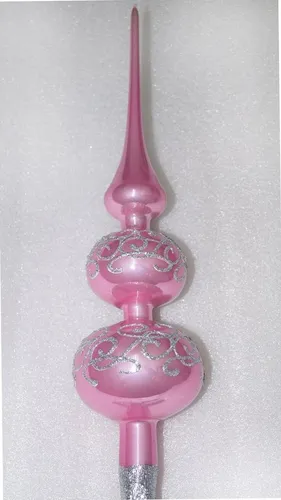 Navidacio Christbaumschmuck Weihnachtsbaumspitze Groß 35cm in Hochglanz Rosa - Dekohänger: Große Hochglanz Rosa Weihnachtsbaumspitze (35cm) für beeindruckende Weihnachtsbäume. Perfekt kombinierbar mit unserem exklusiven Weihnachtsbaumkugeln Set und weiteren passenden Deko-Elementen.