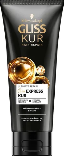 Schwarzkopf Gliss Kur Ultimate Repair 1-Minute Express Kur mit Keratin 200 ml