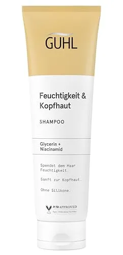 Guhl Feuchtigkeit & Kopfhaut Shampoo - Inhalt: 150 ml - Mit Glycerin & Niacinamid - Sanft zur Kopfhaut - Ohne Silikone
