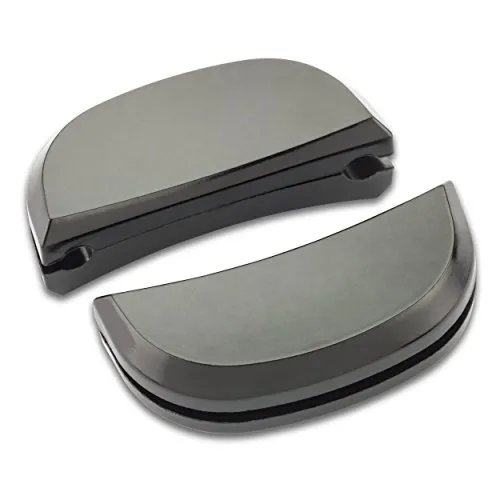 Lagostina Ersatzteile - EIN Paar Griffe aus Kunststoff mit Schrauben, Schwarz Misura 2 Schwarz