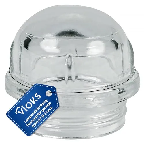 VIOKS Lampenabdeckung Ersatz für Gorenje 639157 Backofen Ersatzglas 41mmØ - Kalotte Abdeckung Backofen Glas Gorenje Backofen Ersatzteile - Deckel aus Glas Backofenlampe Gorenje Backofen Zubehör