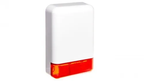 Optisch-akustischer Signalgeber für den Außenbereich mit rotem LED-Licht