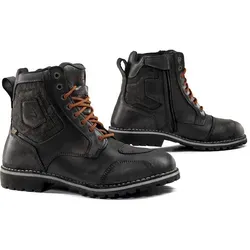 Falco Ranger 2 - Wasserdichte Motorradstiefel in Schwarz, Größe 43 EU - Motorradstiefel mit atmungsaktiver HIGH-TEX®-Membrane und D3O® Knöchelprotektor für optimalen Aufprallschutz. Ideal für Sicherheit und Komfort auf jeder Fahrt.