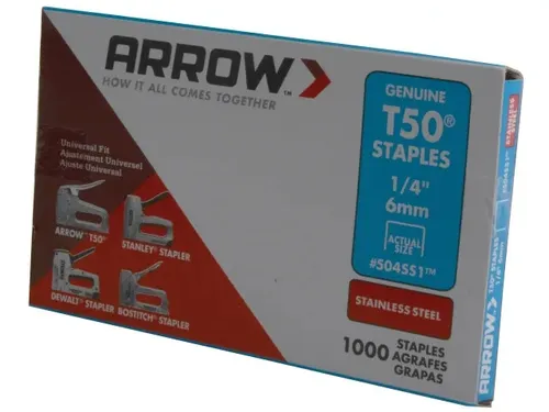 Arrow Fastener 504SS1 Heftklammern, 1/4 Zoll