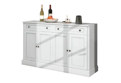 SOFTWEARY Sideboard Breite 150 cm, Wohnzimmerschrank, Mehrzweckschrank, Küchenschrank