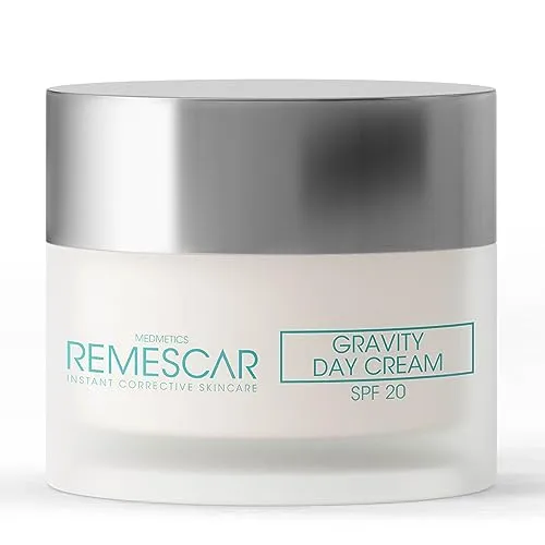 Produktbild Remescar Gravity Tagescreme SPF 20 50ml – Straffende Anti-Aging-Creme mit Kollagen & Elastin – Reduziert Falten & verbessert Hautfestigkeit