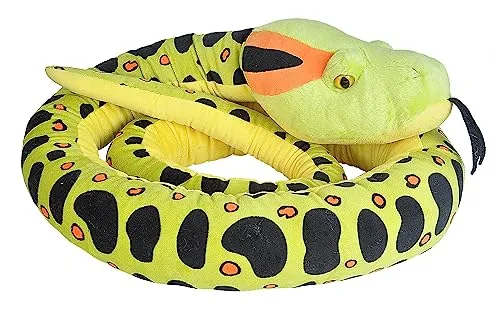 WILD REPUBLIC Plush Snake Jumbo Anakonda - Riesen-Kuscheltier 280 cm - Stofftier in XXL mit umweltfreundlicher Füllung aus recycelten Wasserflaschen, ideal als Geschenk für Baby-Shower und Geburtstage, sicher und weich für Kinder.