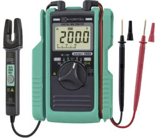 Kyoritsu KEW Mate 2000 A Hand-Multimeter - Elektrische Messgeräte, digitales Multimeter mit CAT III 300 V und CAT II 600 V für präzise Messungen und hohe Sicherheit.