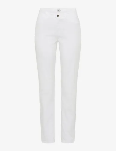 Brax Stoffhose 'MARY' in Weiss, Größe 46K - Stoffhose von BRAX im 5-Pocket-Design, aus Baumwoll-Lyocell-Mix mit Stretch für perfekten Sitz und Bewegungsfreiheit – ideal für vielseitige Outfits.