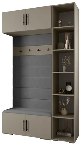 ABIKS MÖBEL Kompaktgarderobe INOVA 3 SATZ 20 – Elegant und Funktional - Moderne Garderobe mit Kleiderstange und Regalen, ideal zur stilvollen Aufbewahrung. Robuste Materialien garantieren Langlebigkeit, während das elegante Design jeden Raum aufwertet. Einfache Montage für schnellen Genuss!