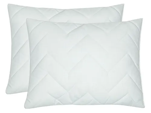 ZOLLNER Kopfkissen 35 x 45 cm, Seitenschläfer Spar-Set - Hochwertiges Kissen aus 100% Silikonisierten Polyesterhohlfaserbällchen, waschbar bis 95 °C und ideal für einladende Schlafzimmer und Wohnzimmer.