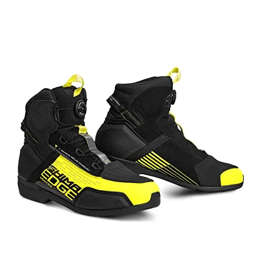 SHIMA EDGE Vented Motorradschuhe für Männer - Komfortable und sichere Straßenreitschuhe - Motorradstiefel mit ATOP-Verschlusssystem, hervorragendem Fußschutz und belüftetem Design für maximalen Komfort während der Fahrt.
