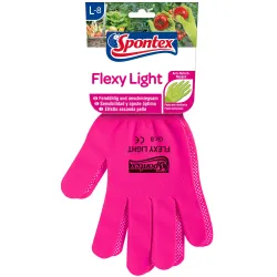 Mapa GmbH Spontex Flexy Light Handschuhe , leichter und flexible Damenhandschuh für Garten- und Hobbyarbeiten, 1 Paar, Größe 8-8,5, farbig sortiert 12551018
